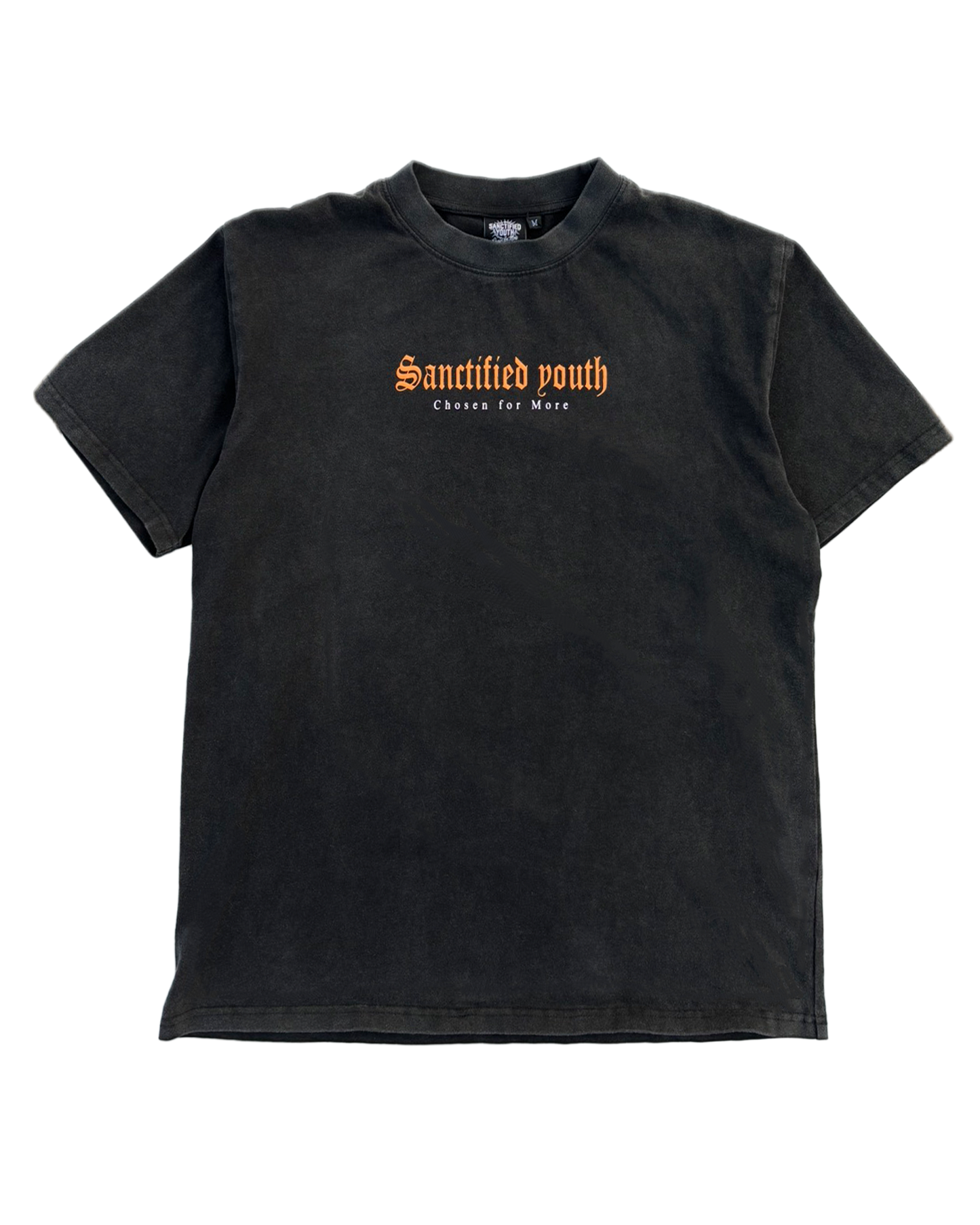 -1 John 2:14- Black Acid Wash Tee